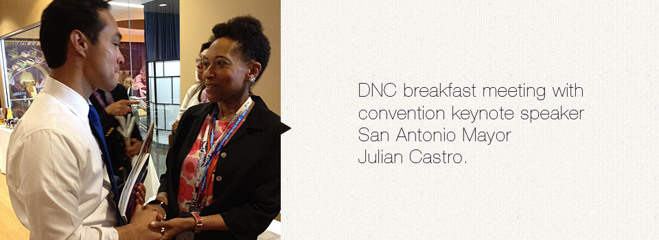 DNC breakfast meeting with San Antonio Mayor Julian Castro